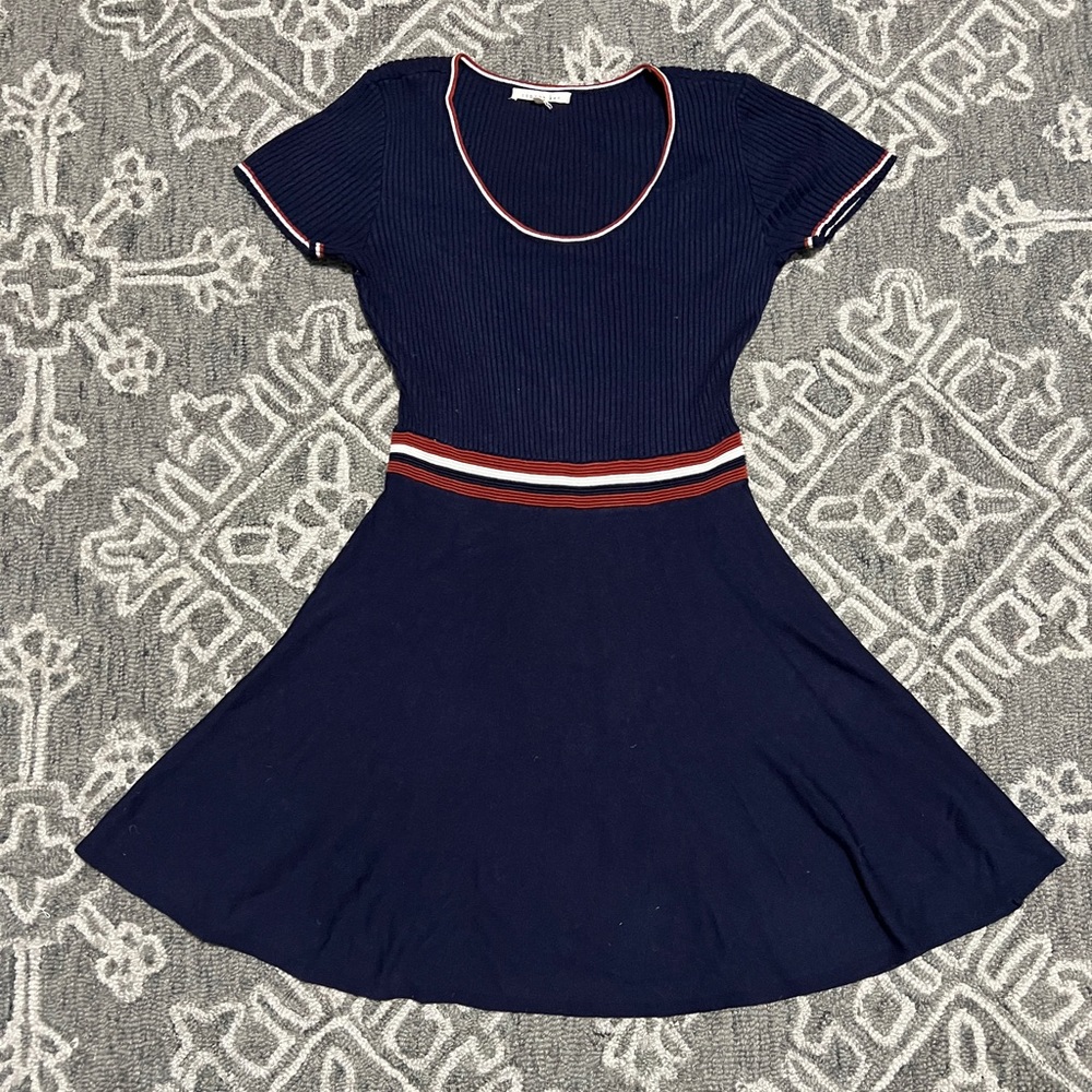 Copper Key Navy Skater Dress